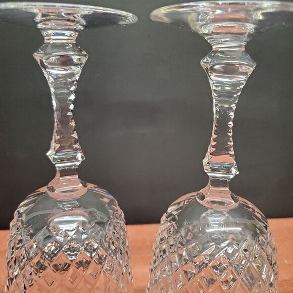 Vintage PARMA by Josair Diamond Crystal Cut Stemware Wine Glasses - Picture 14 of 16